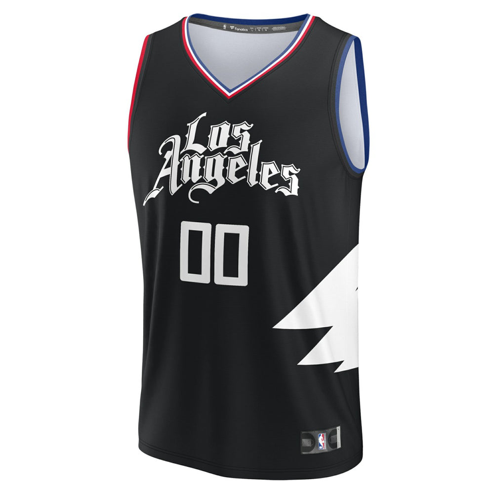 Fanatics - LA Clippers Youth Fast Break Replica Custom Jersey - Statement Edition - Black