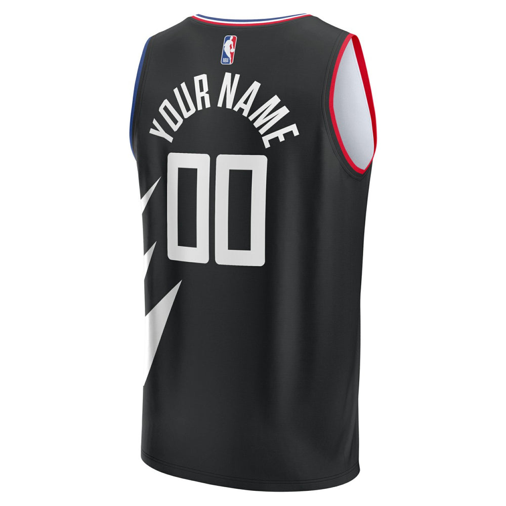 Fanatics - LA Clippers Youth Fast Break Replica Custom Jersey - Statement Edition - Black