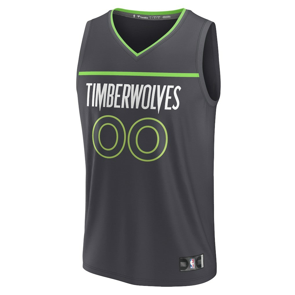 Fanatics - Minnesota Timberwolves Youth Custom Fast Break Jersey - Statement Edition - Black