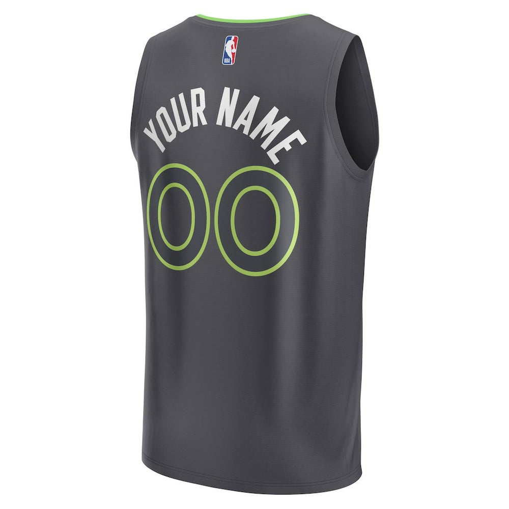 Fanatics - Minnesota Timberwolves Youth Custom Fast Break Jersey - Statement Edition - Black