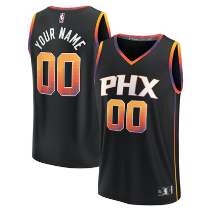 Phoenix Suns Youth Fast Break Replica Custom Jersey - Statement Edition - Black | NBA Jerseys