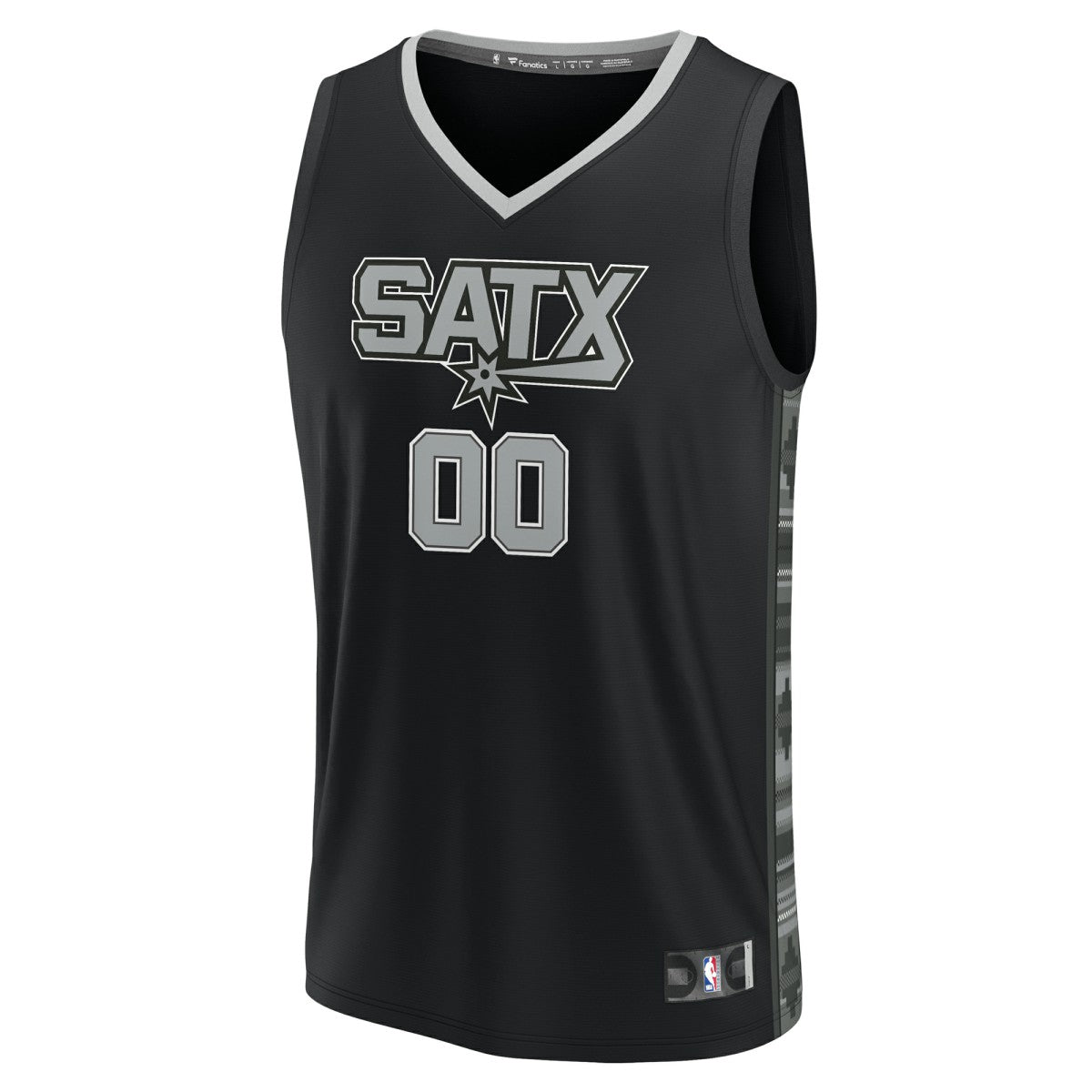 Fanatics - San Antonio Spurs Youth Fast Break Replica Custom Jersey - Statement Edition - Black