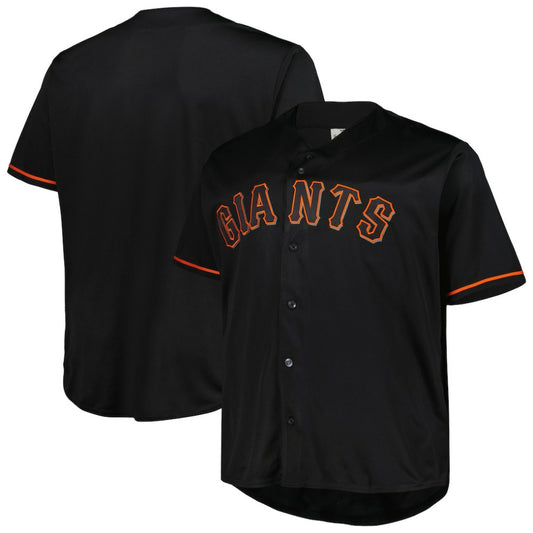 San Francisco Giants Big & Tall Pop Fashion Jersey - Black | MLB Jerseys