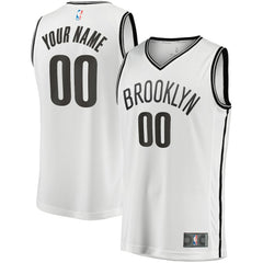 Fanatics - Brooklyn Nets Fast Break Custom Replica Jersey - Association Edition - White