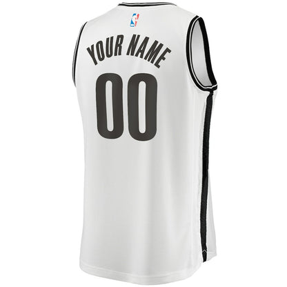 Brooklyn Nets Fast Break Custom Replica Jersey - Association Edition - White | NBA Jerseys