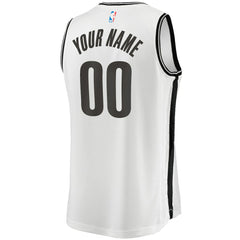 Fanatics - Brooklyn Nets Fast Break Custom Replica Jersey - Association Edition - White