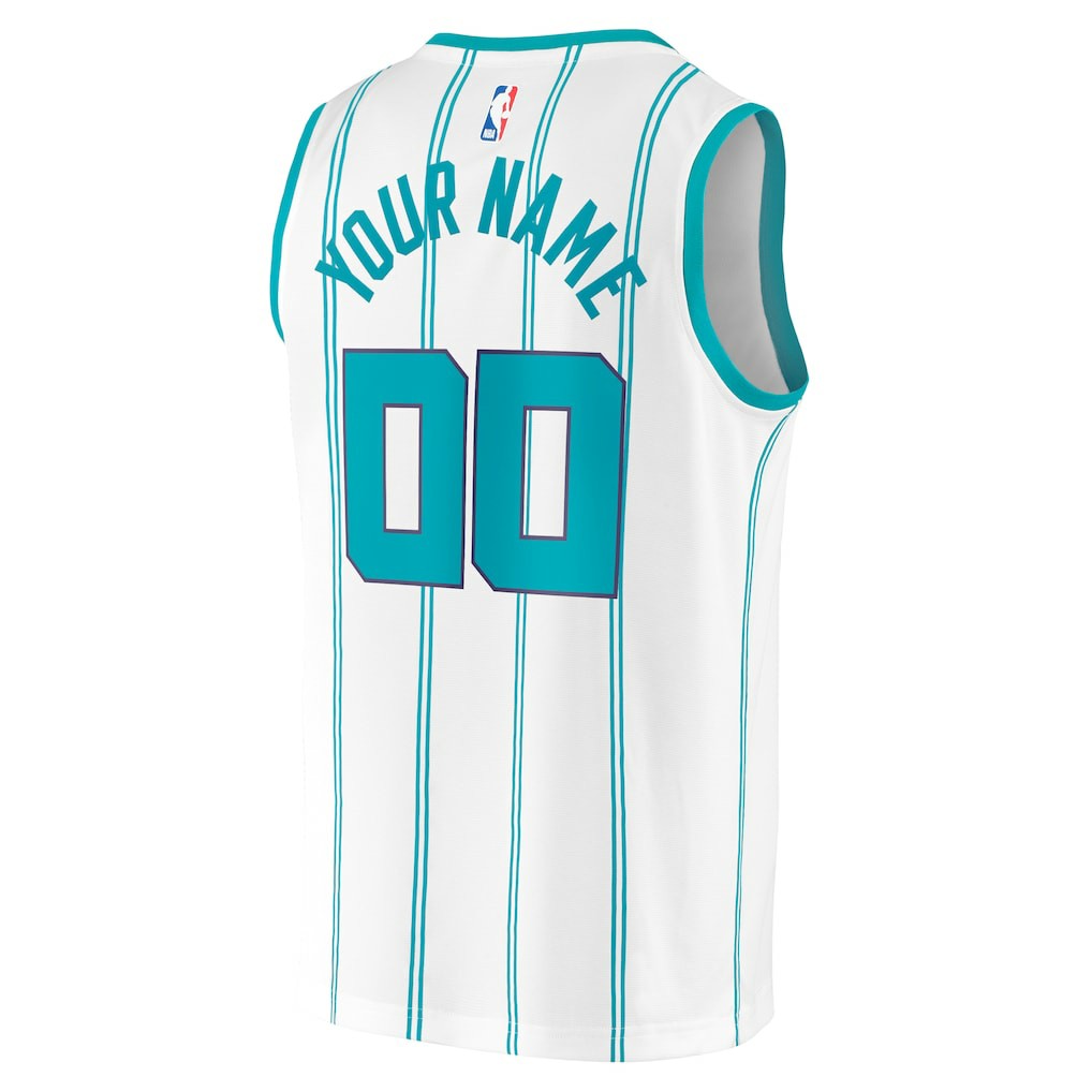 Charlotte Hornets Fast Break Custom Replica Jersey - Association Edition - White | NBA Jerseys