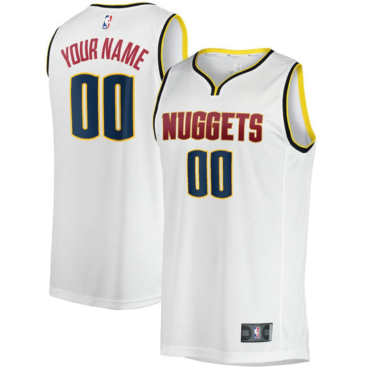 Denver Nuggets Fast Break Custom Replica Jersey sale - Association Editi- White | NBA Jerseys