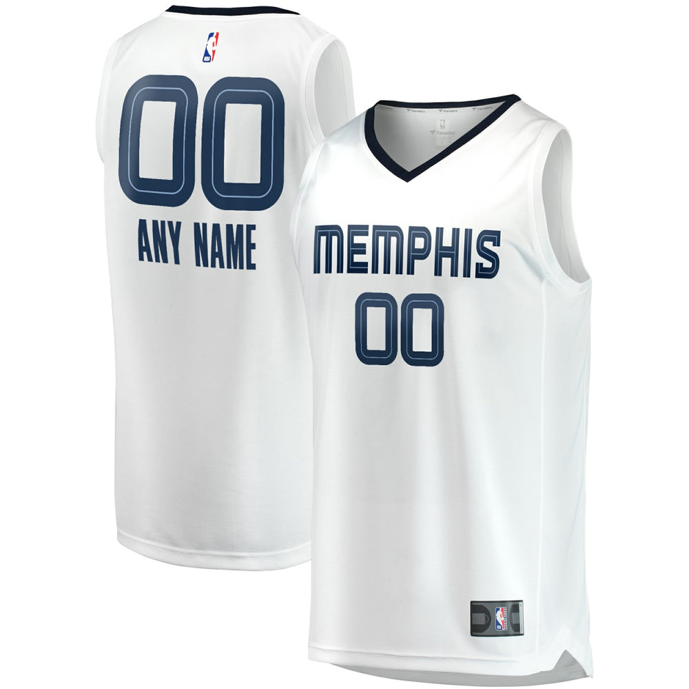 Fanatics - Memphis Grizzlies Fast Break Custom Replica Jersey - Association Edition - White
