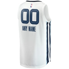 Fanatics - Memphis Grizzlies Fast Break Custom Replica Jersey - Association Edition - White