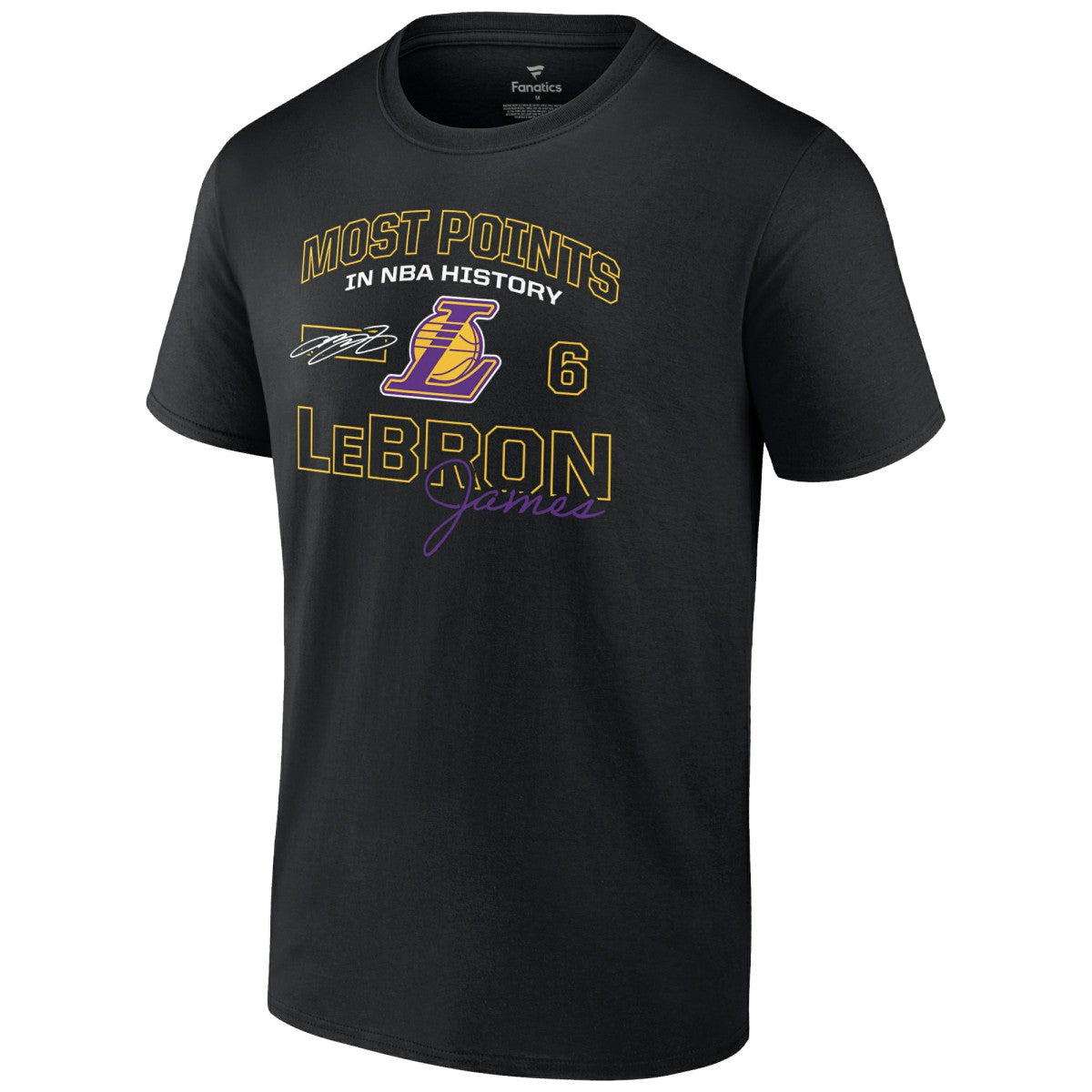 NBA - LeBron James Los Angeles Lakers Most Points in NBA History T-Shirt - Black