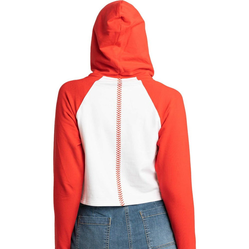St. Louis Cardinals Lusso Women's Jane Raglan Quarter-Zip Tri-Blend Cropped Pullover Hoodie Sale