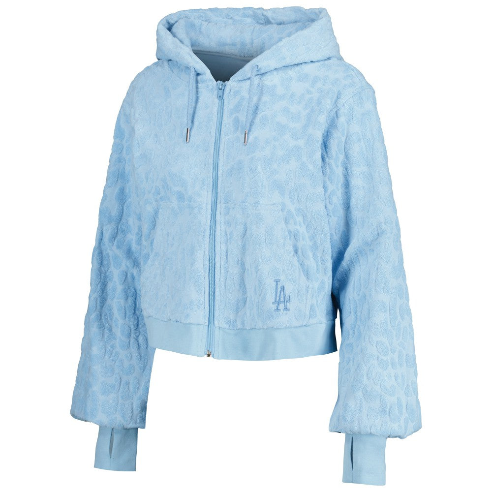 Los Angeles Dodgers Lusso Women's Tabitha Cheetah Terry Full-Zip Sweatshirt Clearance