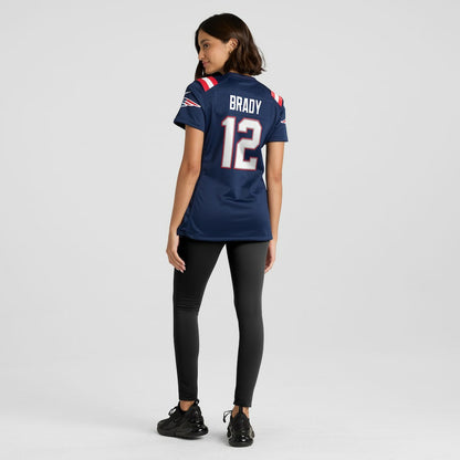 Tom Brady New England Patriots Women's Retired Game Jersey - Navy | NFL Jerseys