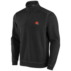 Cleveland Browns Big & Tall Tobago Bay Half-Zip Sweatshirt Black - Tommy Bahama