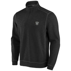 Las Vegas Raiders Big & Tall Tobago Bay Half-Zip Sweatshirt Black - Tommy Bahama
