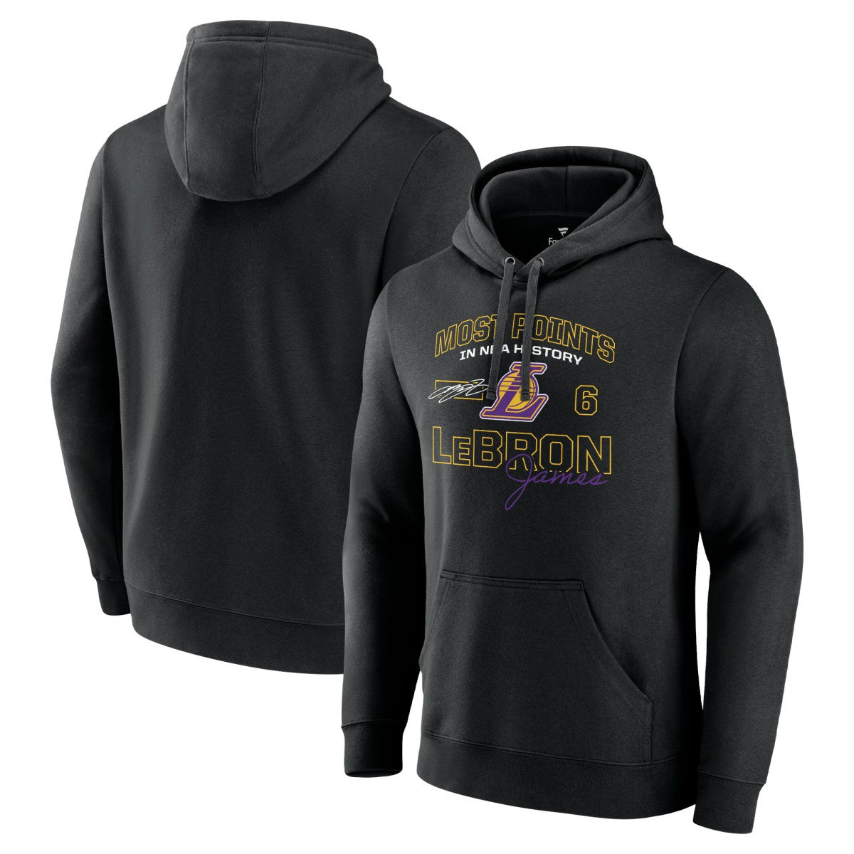 NBA - LeBron James Los Angeles Lakers Most Points in NBA History Pullover Hoodie - Black