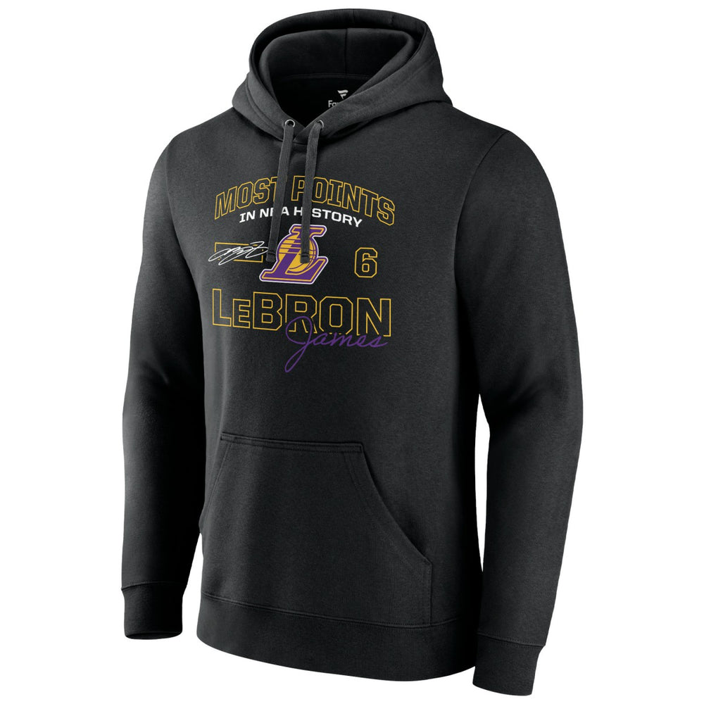 NBA - LeBron James Los Angeles Lakers Most Points in NBA History Pullover Hoodie - Black