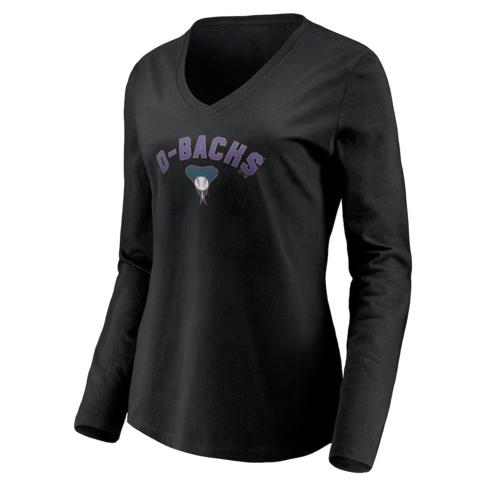 Arizona Diamondbacks Women's Cooperstown Collection Personalized Winning Streak Long Sleeve V-Neck T-Shirt discount