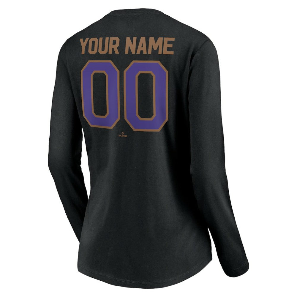 Arizona Diamondbacks Women's Cooperstown Collection Personalized Winning Streak Long Sleeve V-Neck T-Shirt discount