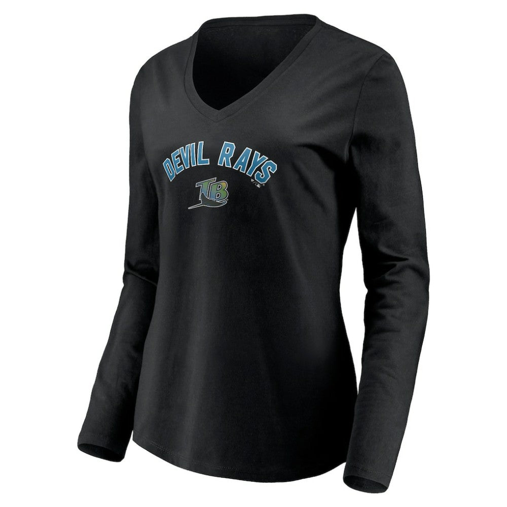 Tampa Bay Rays Women's Cooperstown Collection Personalized Winning Streak Long Sleeve V-Neck T-Shirt Online