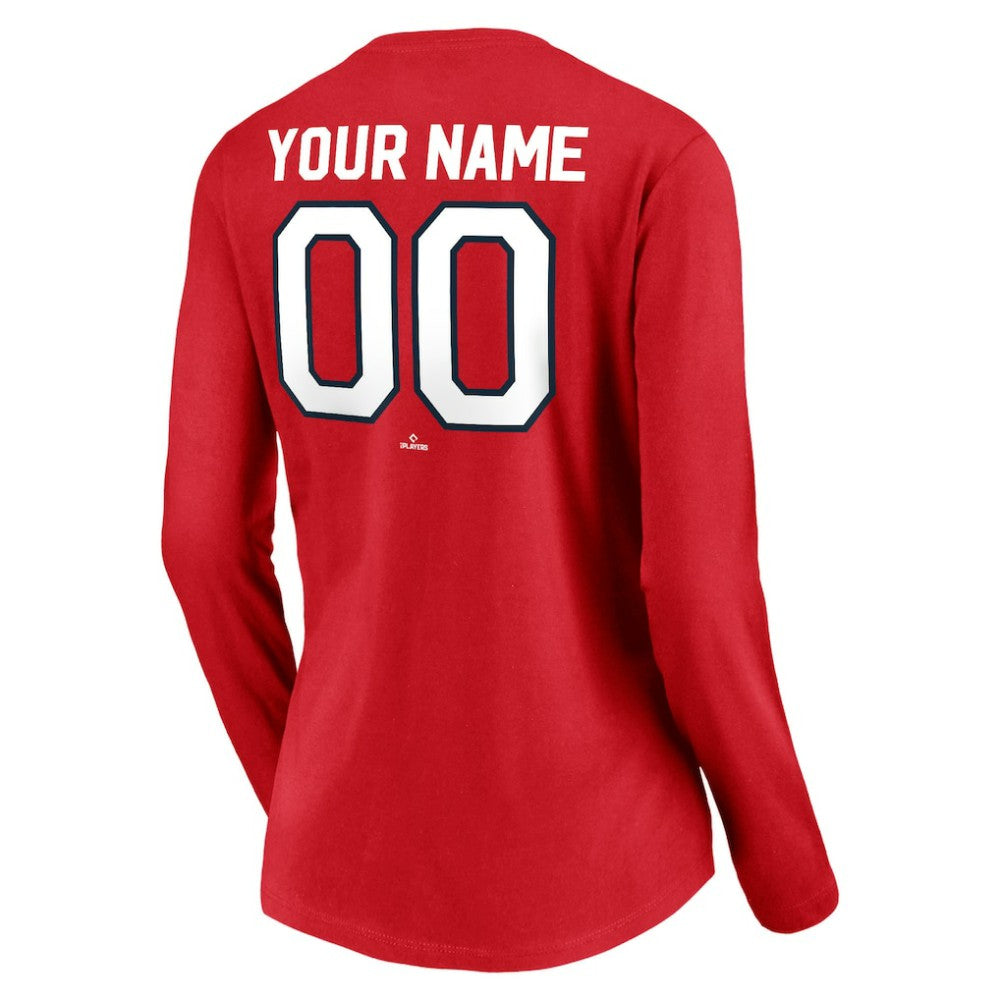 Washington Nationals Women's Cooperstown Collection Personalized Winning Streak Long Sleeve V-Neck T-Shirt discount