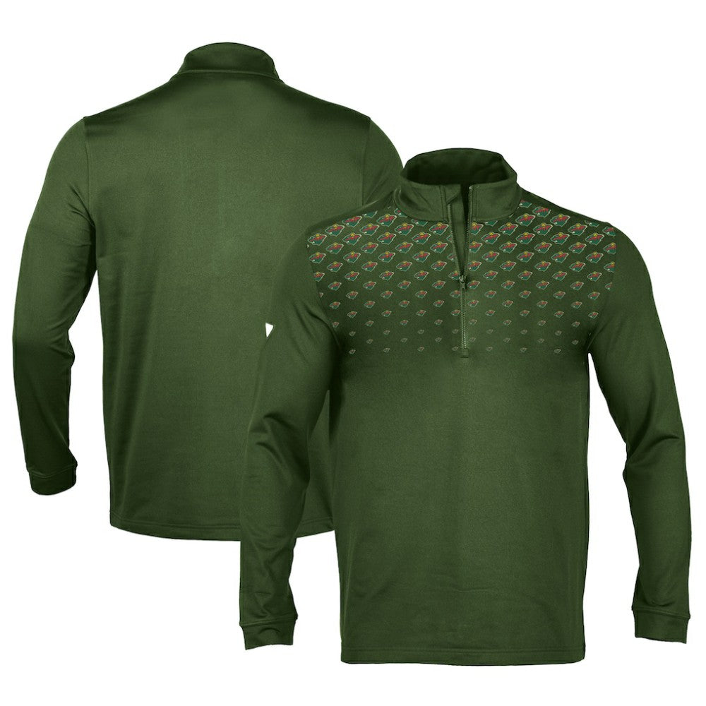 Minnesota Wild - Levelwear NHL x PGA Scout Midlayer Quarter-Zip Pullover Top Hunter Green