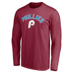 Philadelphia Phillies Personalized Cooperstown Collection Alternate Winning Streak Long Sleeve T-Shirt Sale