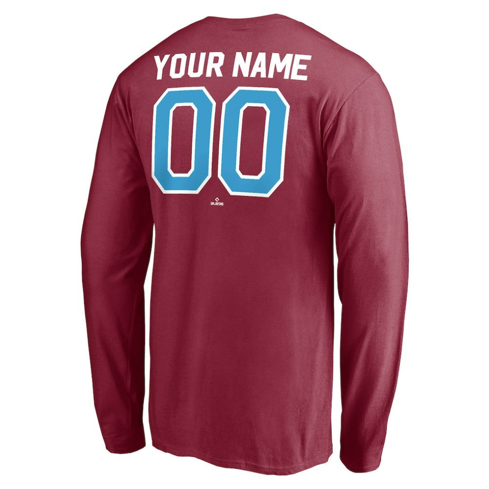Philadelphia Phillies Personalized Cooperstown Collection Alternate Winning Streak Long Sleeve T-Shirt Sale