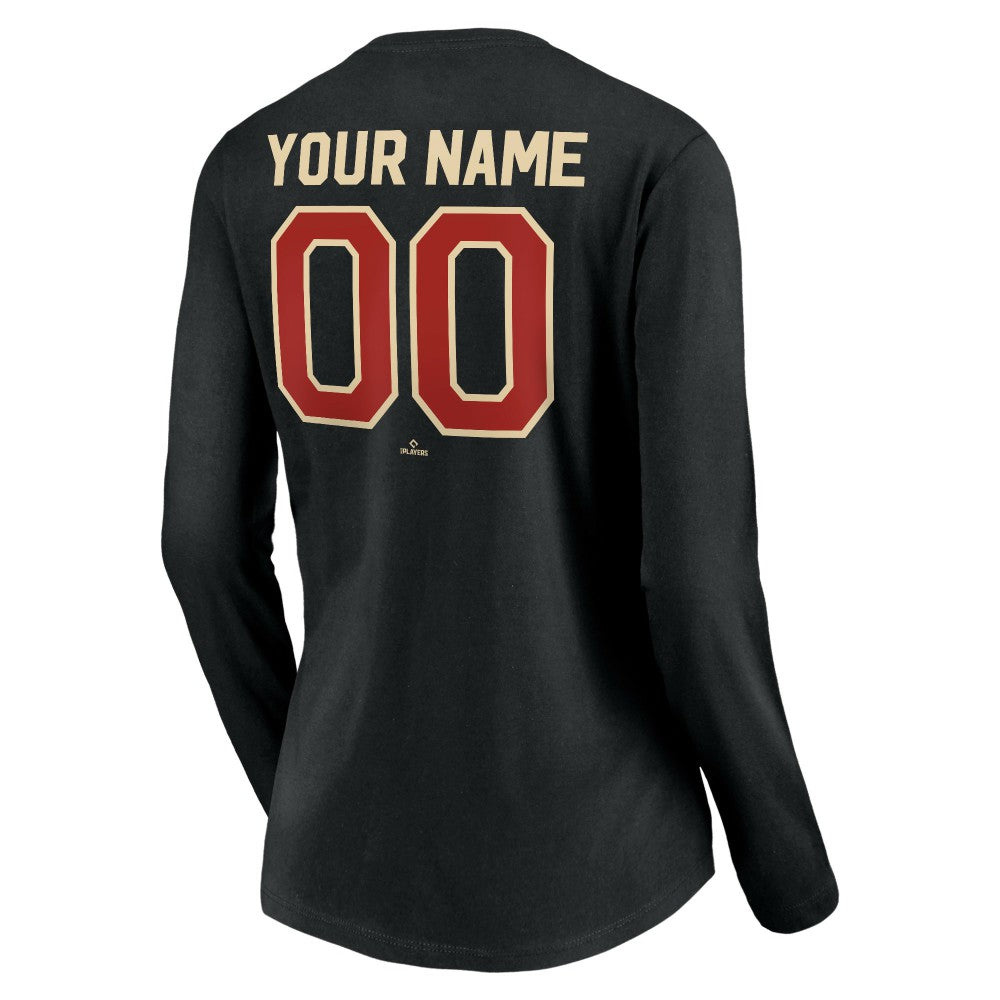 Houston Astros Women's Personalized Cooperstown Collection Alternate Winning Streak Long Sleeve V-Neck T-Shirt Clearance