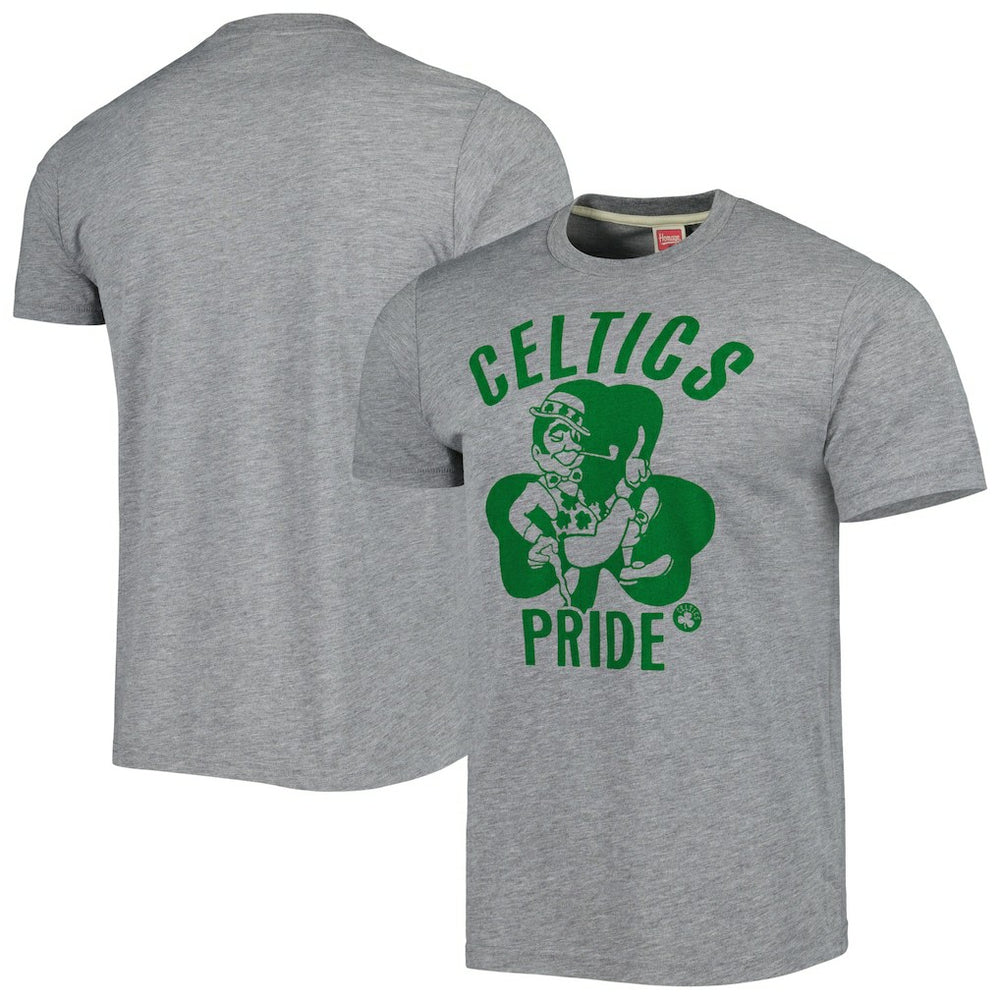 NBA - Boston Celtics Homage Unisex Hometown Hyper Local Tri-Blend T-Shirt - Heather Gray