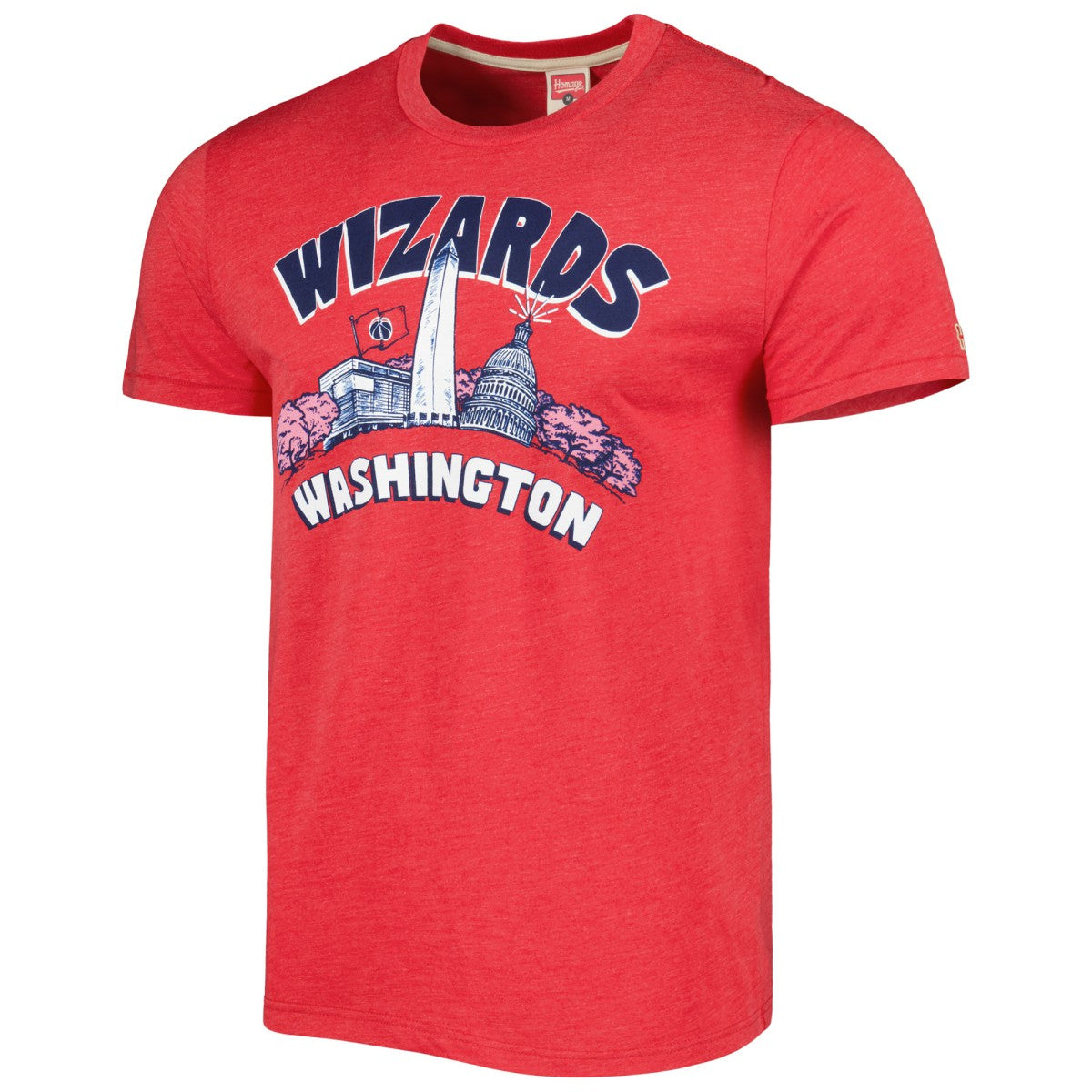 NBA - Washington Wizards Homage Unisex Hometown Hyper Local Tri-Blend T-Shirt - Red