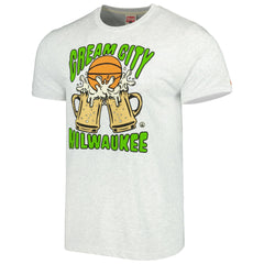 NBA - Milwaukee Bucks Homage Unisex Hometown Hyper Local Tri-Blend T-Shirt - Ash