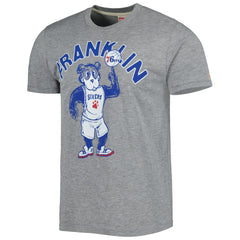 NBA - Philadelphia 76ers Homage Unisex Team Mascot Tri-Blend T-Shirt - Heather Gray