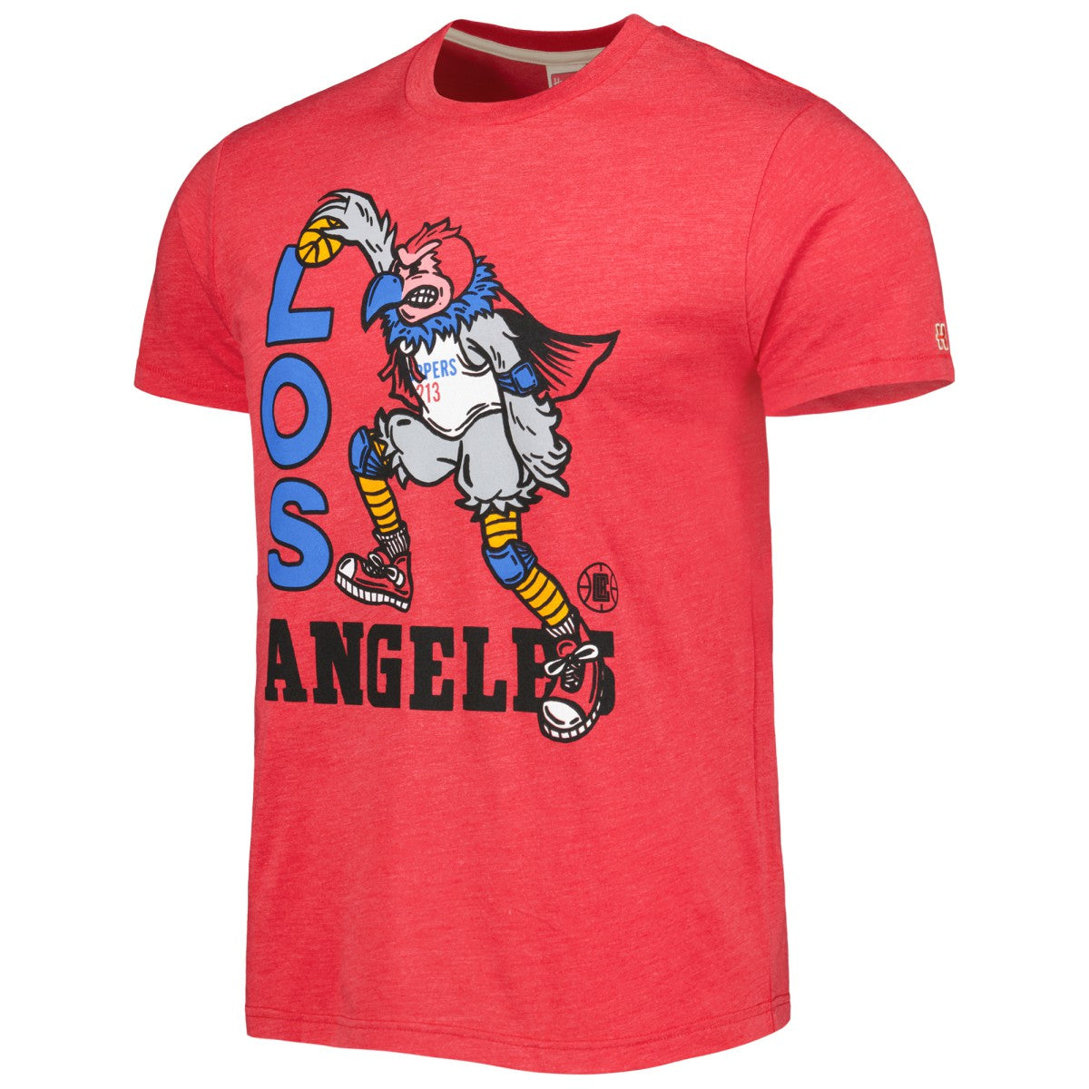 NBA - LA Clippers Homage Unisex Team Mascot Tri-Blend T-Shirt - Red