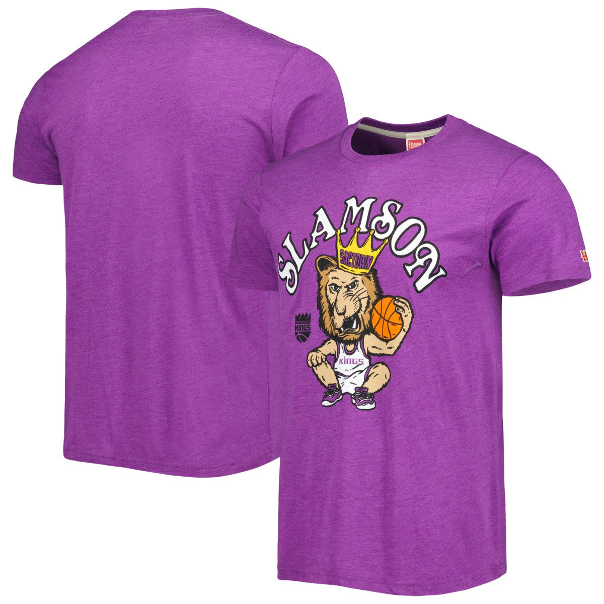 NBA - Sacramento Kings Homage Unisex Team Mascot Tri-Blend T-Shirt - Purple