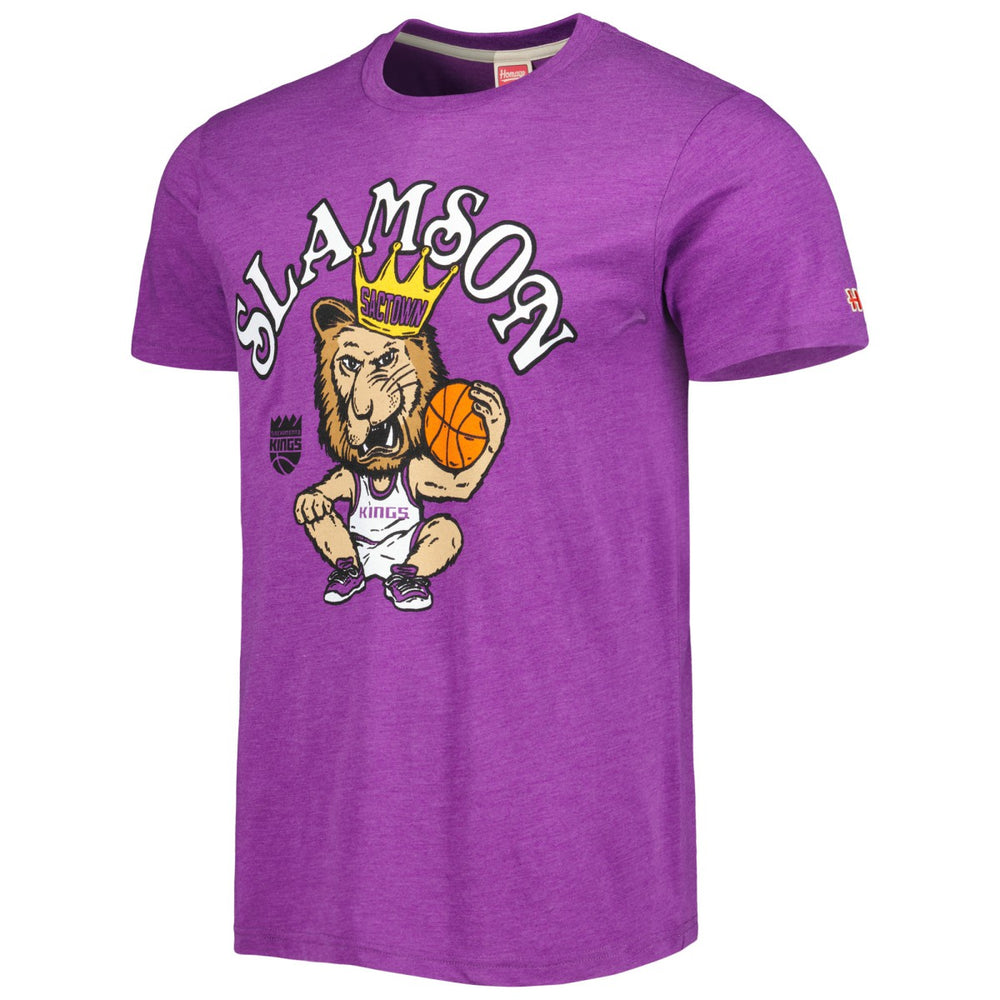 NBA - Sacramento Kings Homage Unisex Team Mascot Tri-Blend T-Shirt - Purple