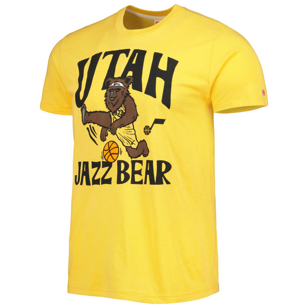 NBA - Utah Jazz Homage Unisex Team Mascot Tri-Blend T-Shirt - Gold