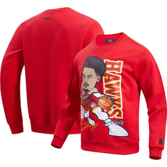 NBA - Trae Young Atlanta Hawks Pro Standard Avatar Pullover Sweatshirt - Red