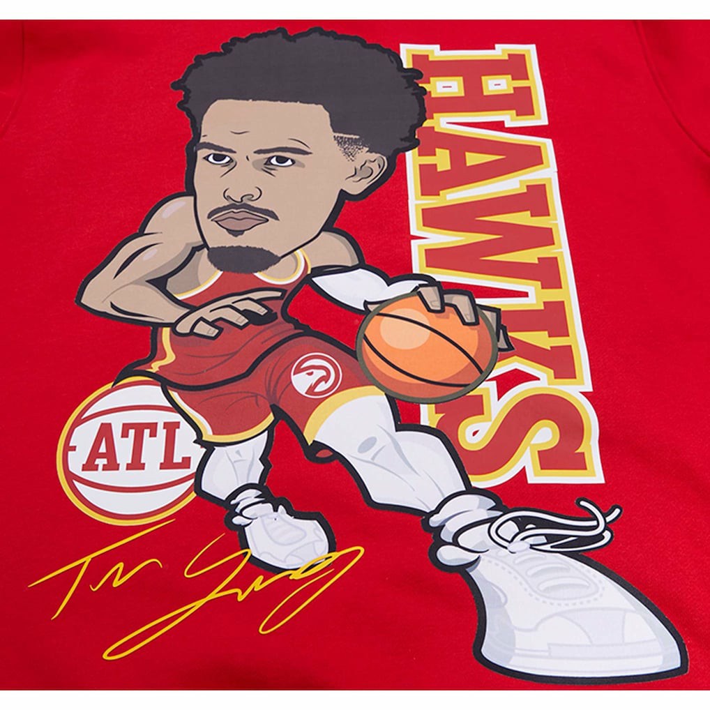 NBA - Trae Young Atlanta Hawks Pro Standard Avatar Pullover Sweatshirt - Red