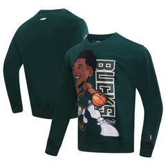 NBA - Giannis Antetokounmpo Milwaukee Bucks Pro Standard Avatar Pullover Sweatshirt - Hunter Green