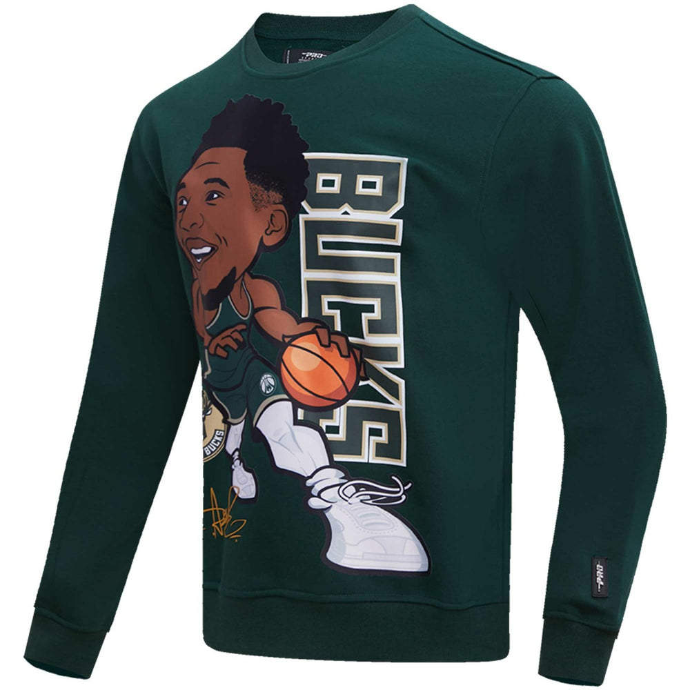 NBA - Giannis Antetokounmpo Milwaukee Bucks Pro Standard Avatar Pullover Sweatshirt - Hunter Green