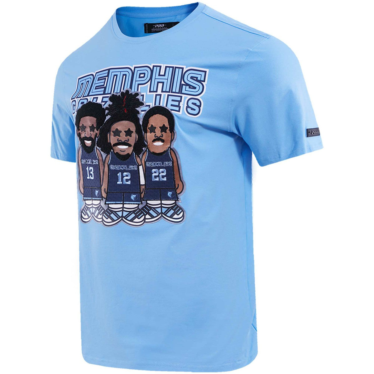 NBA - Jaren Jackson Jr., Ja Morant, Desmond Bane Memphis Grizzlies Pro Standard Multi Lineup T-Shirt - Light Blue