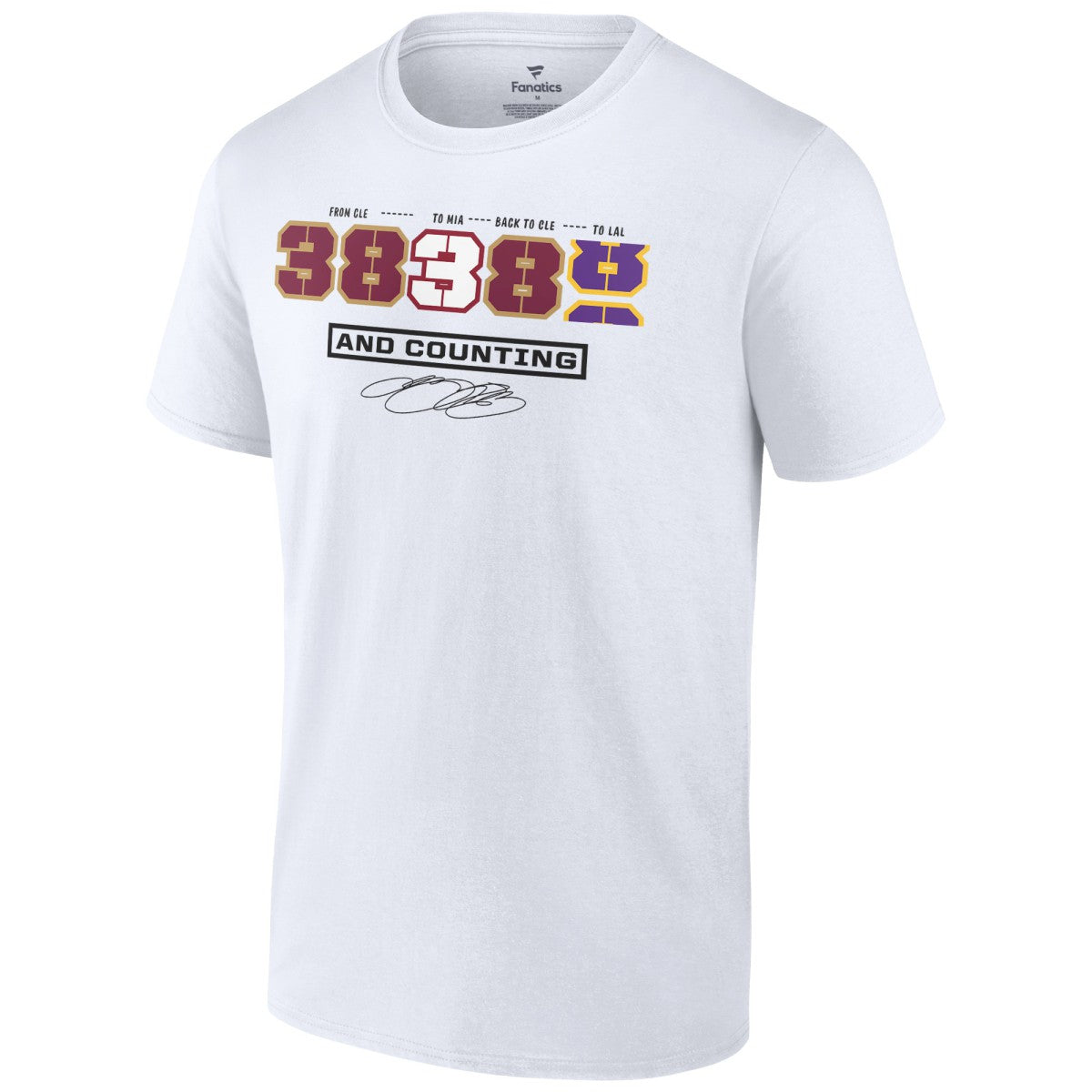 NBA - LeBron James NBA All-Time Scoring Record Split Points T-Shirt - White