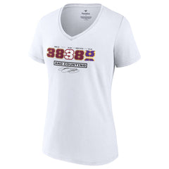 NBA - LeBron James Women's NBA All-Time Scoring Record Split Points V-Neck T-Shirt - White