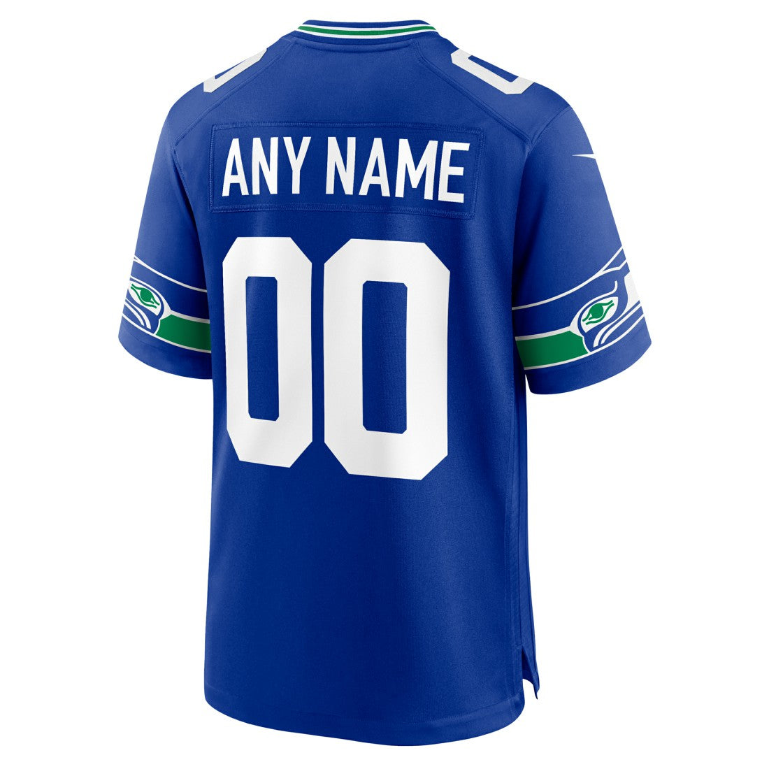 Seattle Seahawks Throwback Custom Jersey - Royal | NFL Jerseys