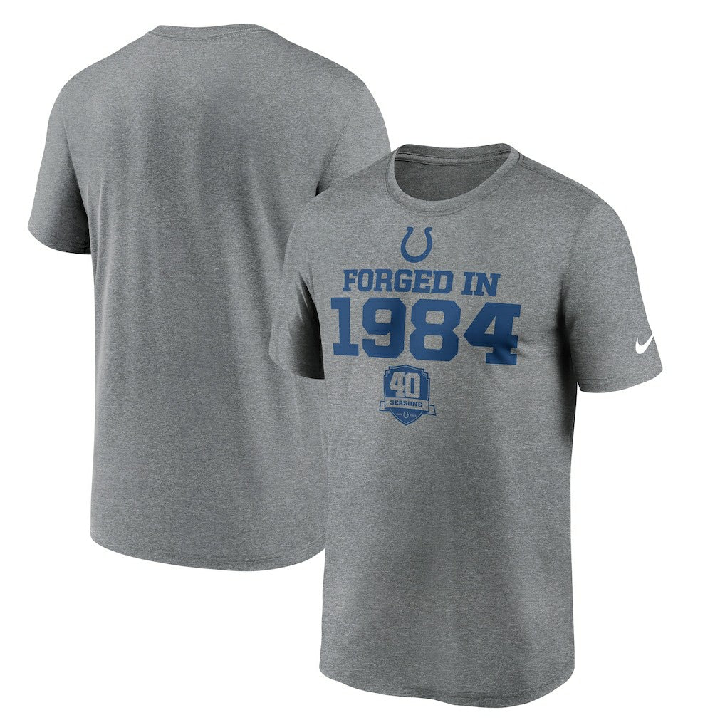 Indianapolis Colts 40th Anniversary Legend Performance T-Shirt Heather Gray - Nike