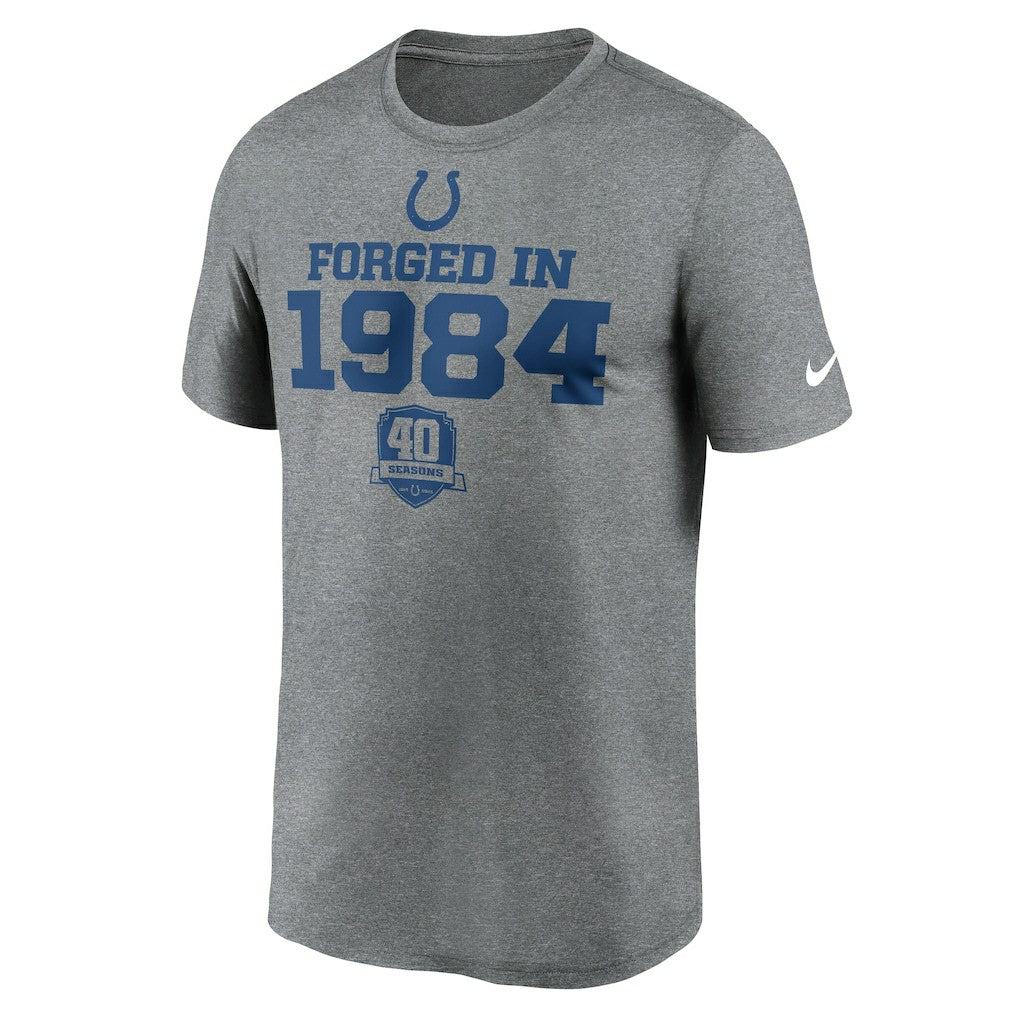 Indianapolis Colts 40th Anniversary Legend Performance T-Shirt Heather Gray - Nike