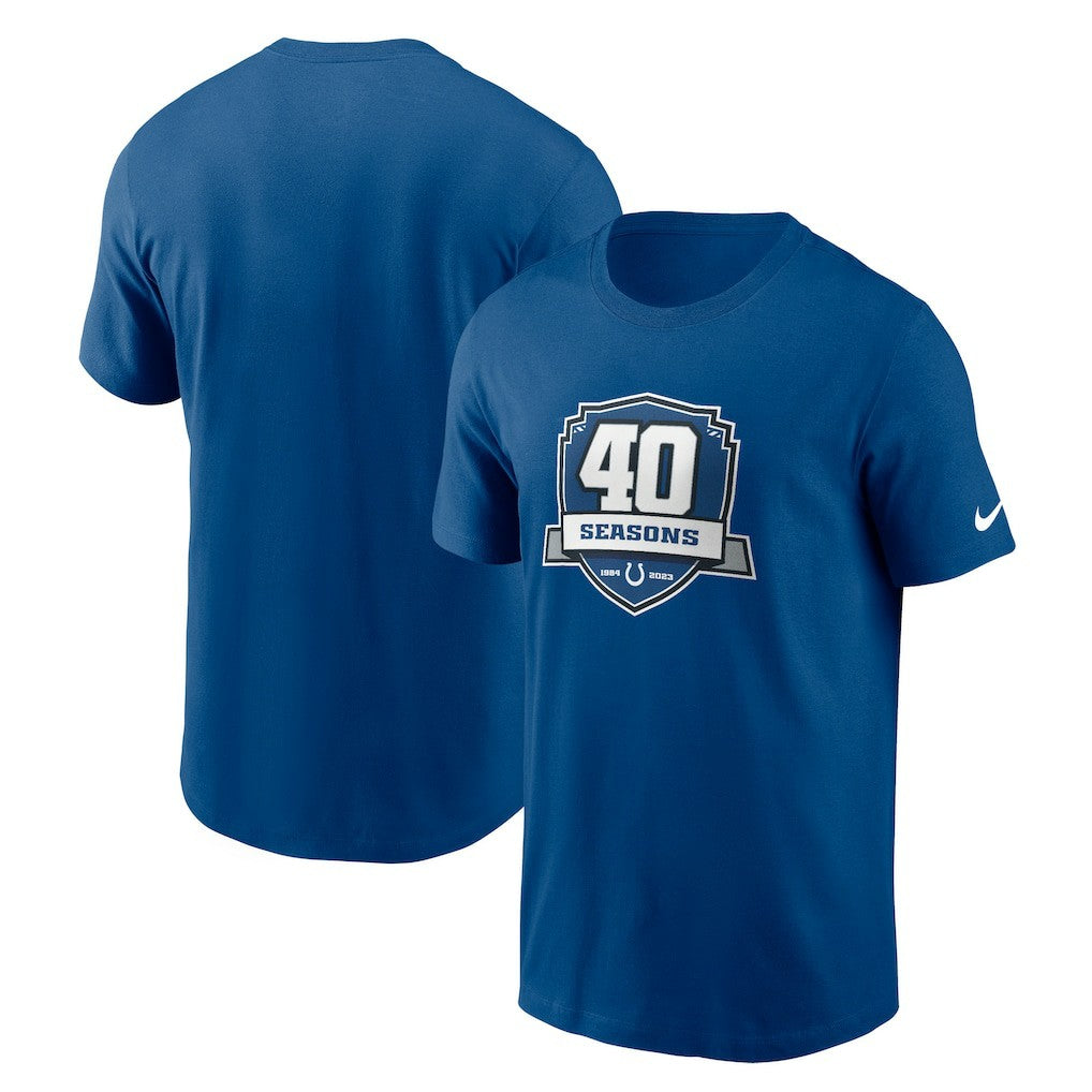 Indianapolis Colts 40th Anniversary Essential T-Shirt Royal - Nike