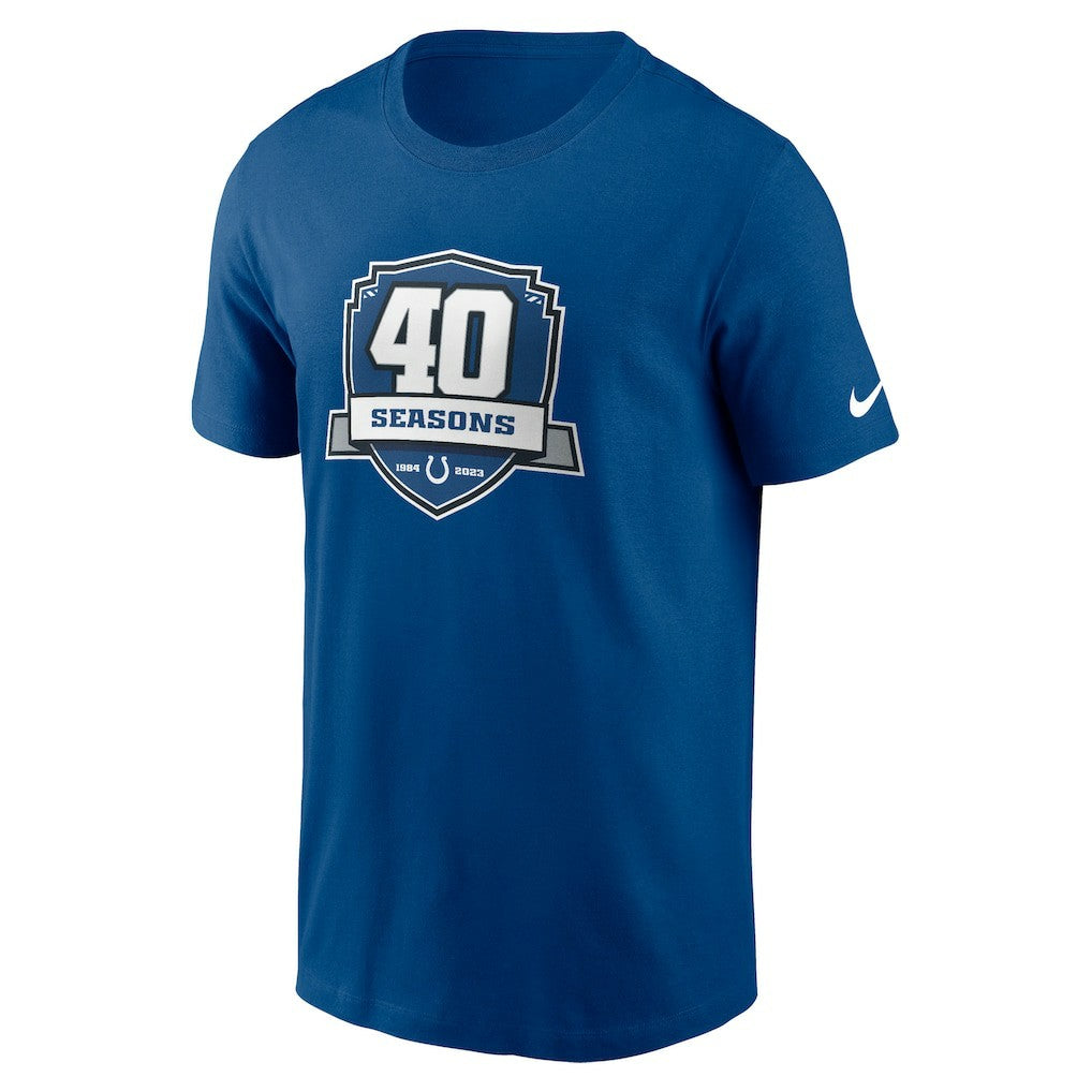 Indianapolis Colts 40th Anniversary Essential T-Shirt Royal - Nike